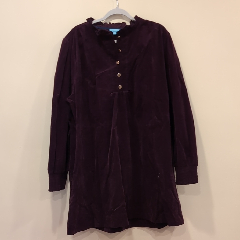 Draper James Purple Long Sleeve Dress